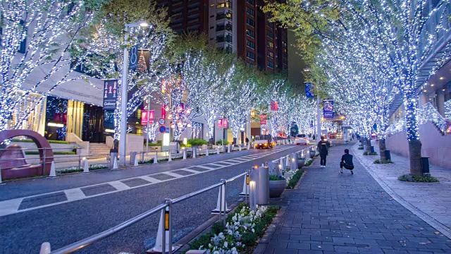 4K延时:日本东京六本木的Keyakizaka街视频素材