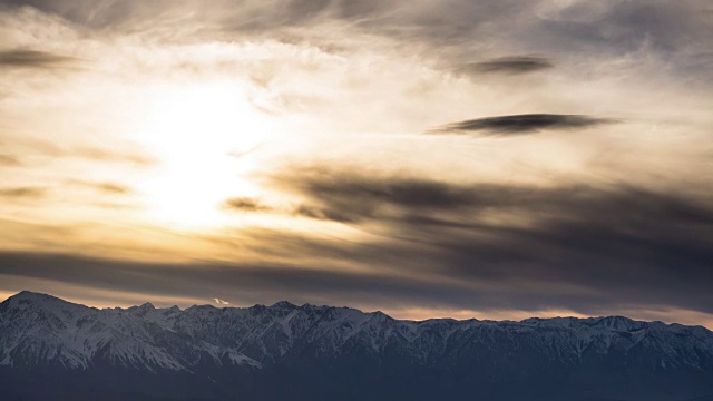 彩色日落在白山，加利福尼亚视频下载