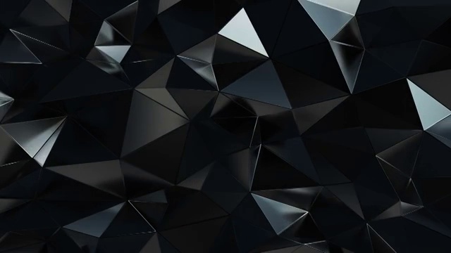抽象多边形背景金属黑色动画4k视频下载