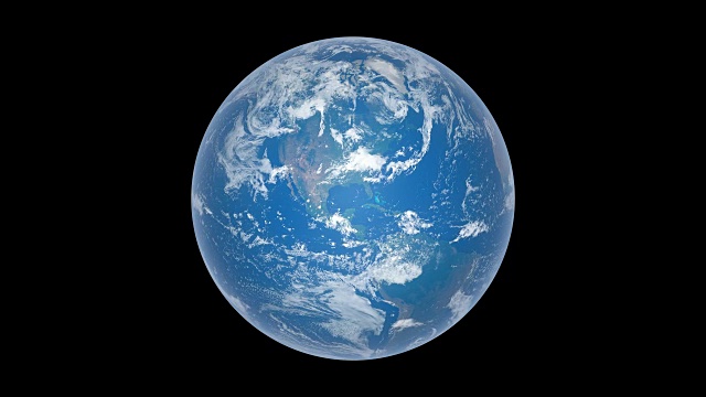 旋转地球(北美/美国/加拿大视角)视频素材
