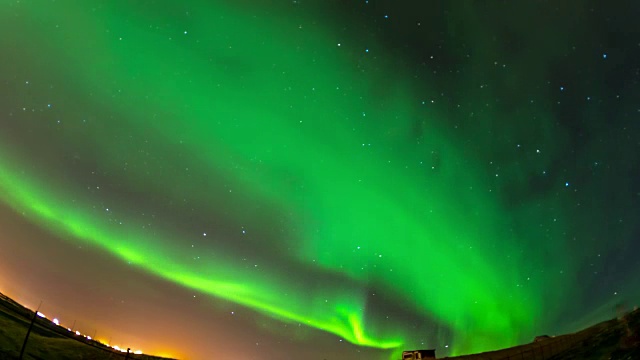 Time-lapse:北极光，冰岛，Apple ProRes 422 (HQ) 3840x2160格式视频素材