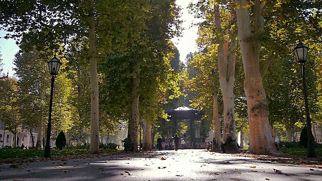 克罗地亚萨格勒布的公园视频素材