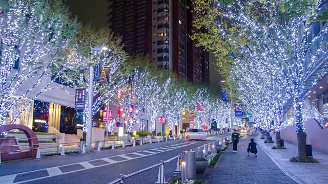 4K延时平移:日本东京六本木的Keyakizaka街视频素材