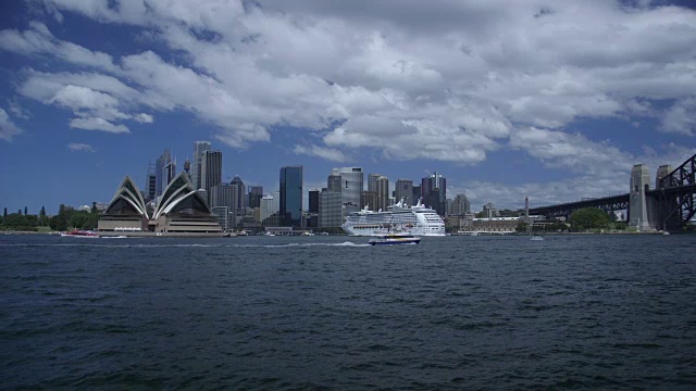 悉尼滨水城市景观宽潘视频素材