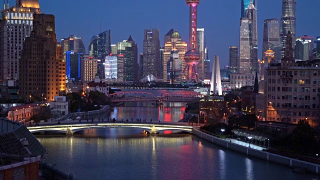 实时上海夜景视频素材