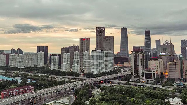 T/L WS HA TD北京CBD区域鸟瞰图视频下载