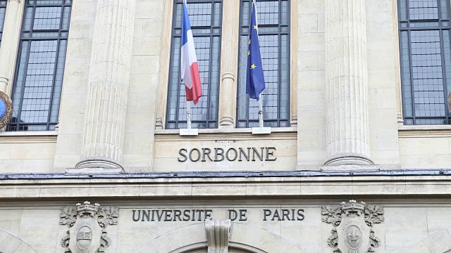 巴黎-索邦大学视频素材