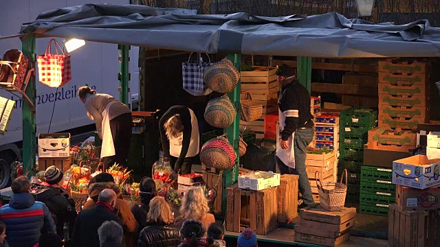 汉堡鱼市场，阿尔托纳，汉堡，德国视频素材