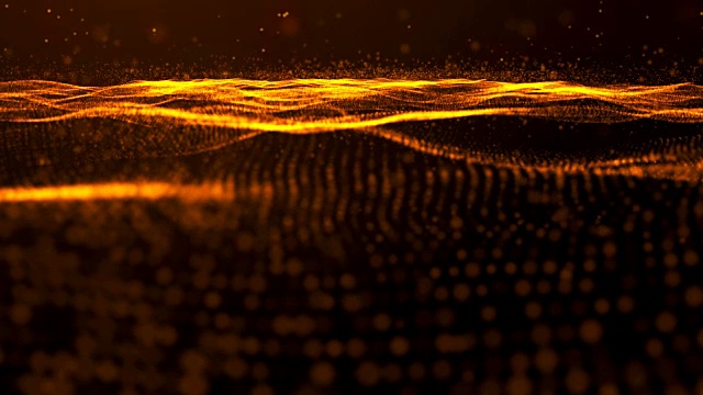 抽象的金色波浪图案背景视频素材