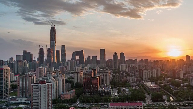T/L WS HA TU高视角北京市区，天/北京，中国视频素材