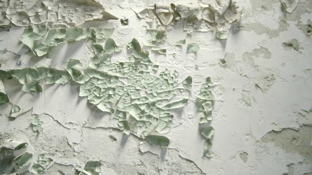 美国宾夕法尼亚州费城，和罗监狱墙壁/东部州立监狱历史遗址的CU ZI油漆剥落视频下载