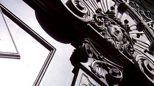 联邦议院-维也纳联邦议院入口的门视频素材