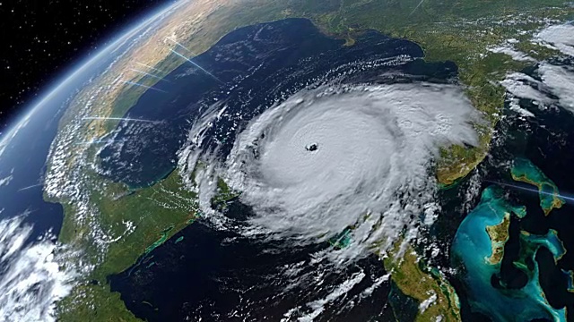 计算机图形显示飓风形成在墨西哥湾视频下载