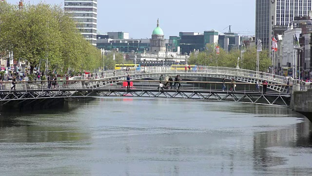 哈彭尼桥-爱尔兰都柏林视频素材