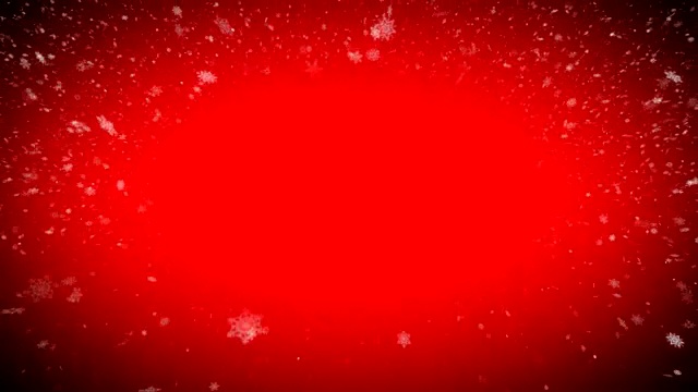 红色背景上无缝的雪花下落环视频下载