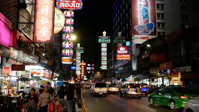 曼谷唐人街的街道视频下载