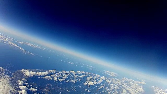 从地球大气层高处的气球上看到的景象视频素材