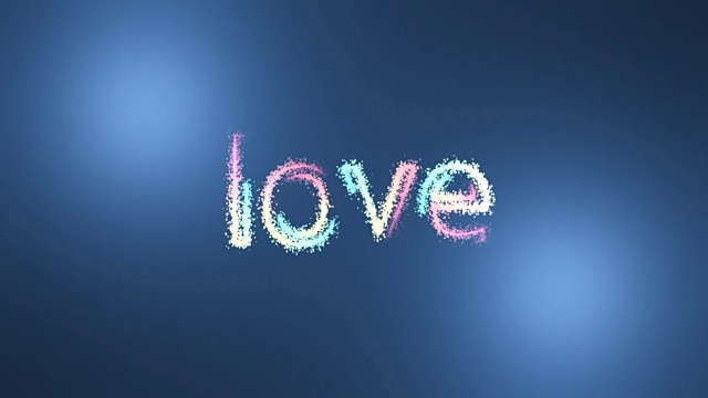 爱情背景，粒子字母视频素材