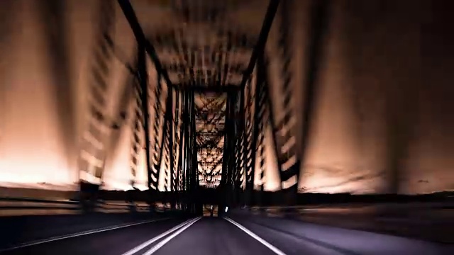 俄勒岗，阿斯托里亚，迈格勒桥的驾驶场景视频素材