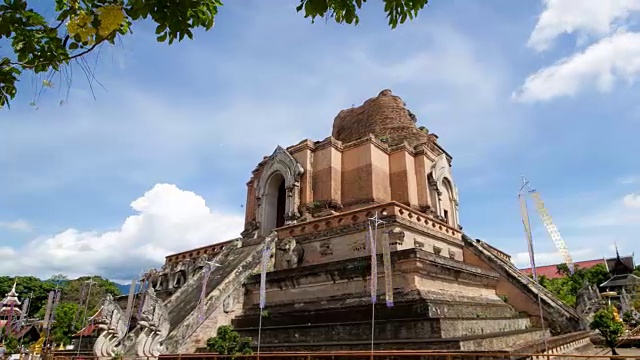 泰国清迈的Chedi Luang佛教寺庙视频素材