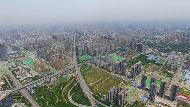航拍城市景观/西安，中国视频素材