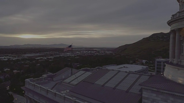 犹他州国会大厦鸟瞰图视频下载