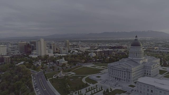 犹他州国会大厦鸟瞰图视频下载