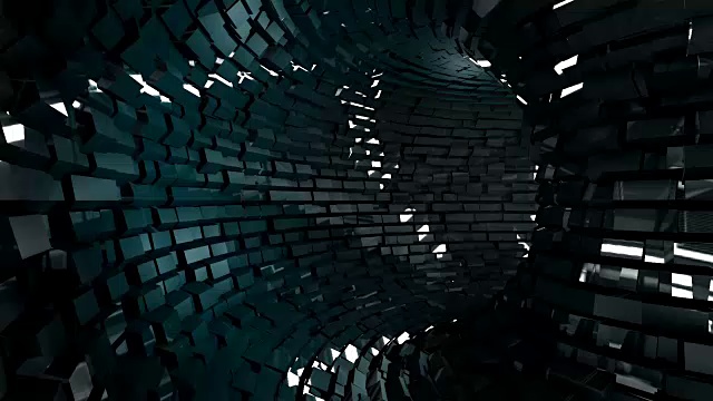 抽象金属隧道背景视频素材