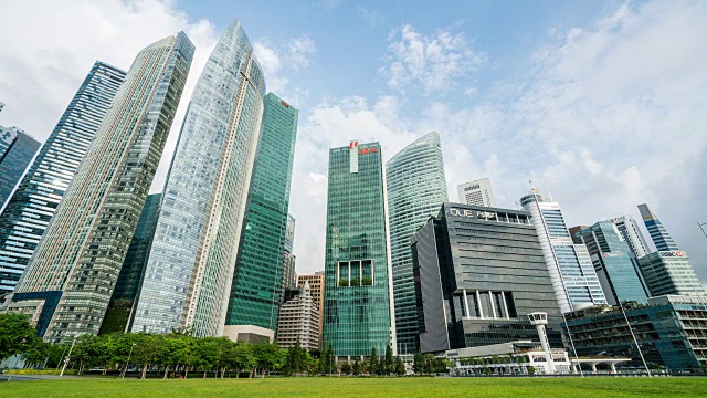 4K延时拍摄:新加坡中央商务区视频素材