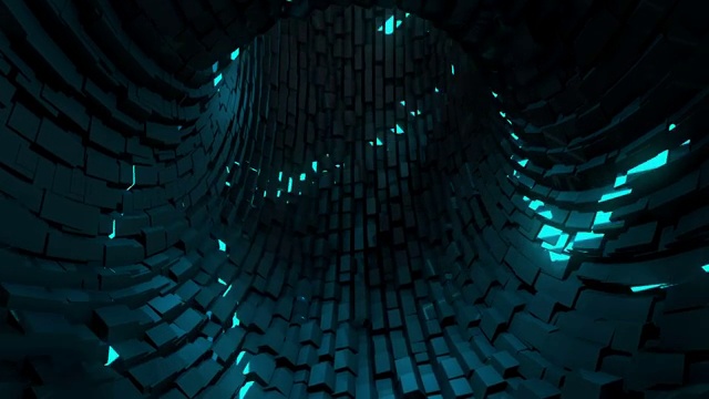 抽象金属隧道背景视频下载