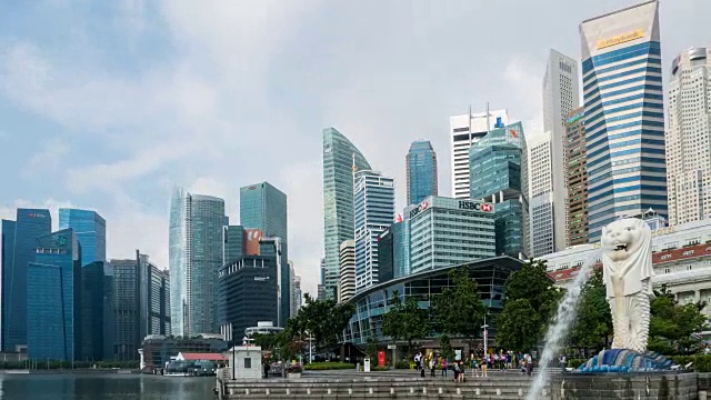 4K延时拍摄:新加坡中央商务区视频素材