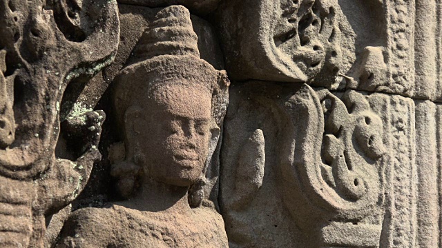 普拉汗神庙的ZI / Apsara浮雕视频下载