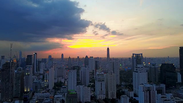 夕阳下的曼谷空中视频下载