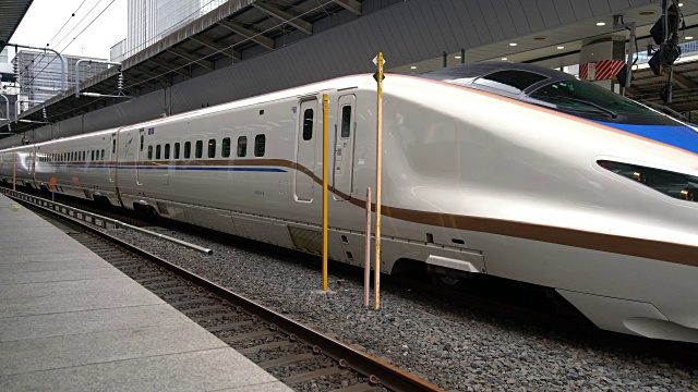 新干线列车抵达东京站/日本东京视频素材