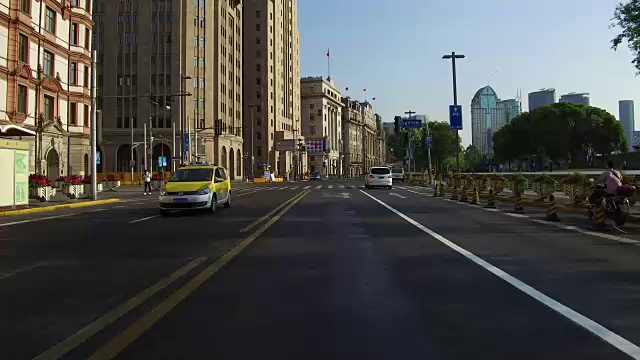 实时驾驶在外滩，上海，中国视频素材