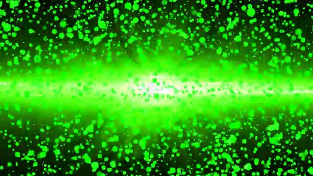 发光粒子背景，绿色背景视频素材