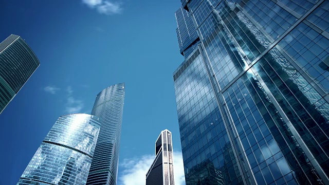 现代摩天大楼可以延时播放视频视频素材