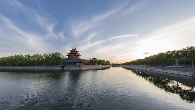 时间流逝——中国北京紫禁城的日落视频素材