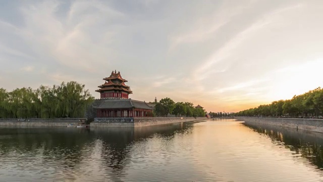 时间流逝——中国北京紫禁城的日落视频素材