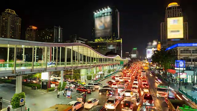 泰国曼谷高峰时段的4K时间间隔视频素材