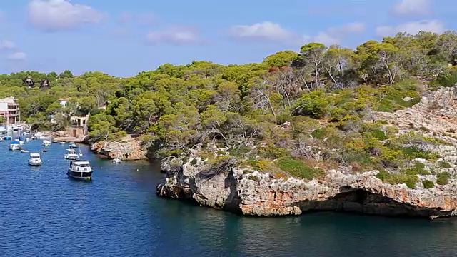 Cala Figuera海湾(Santanyí)的巴利阿里群岛马略卡/西班牙视频下载