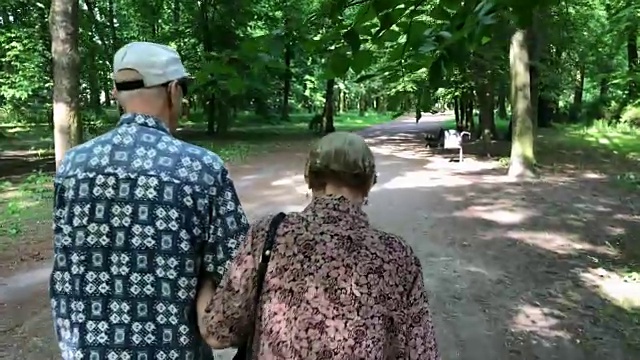老夫妇在公园里视频下载