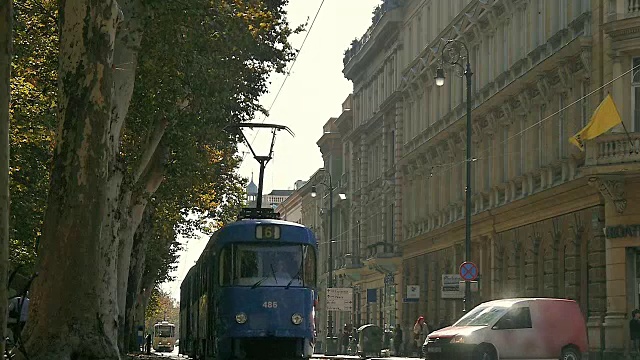 克罗地亚萨格勒布的城市景观视频下载