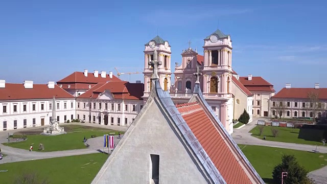 Göttweig Abbey - Krems/奥地利(空中拍摄4K)视频素材