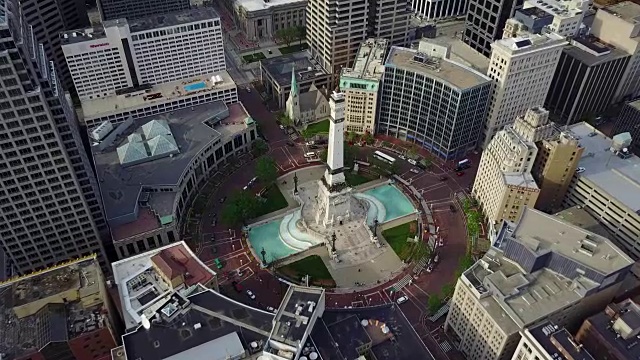纪念碑圈-印第安纳波利斯市中心视频下载