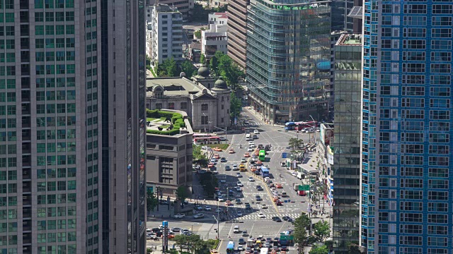 明洞市中心(首尔主要购物区)视频素材