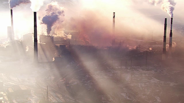 俄罗斯:诺里尔斯克工业区视频素材