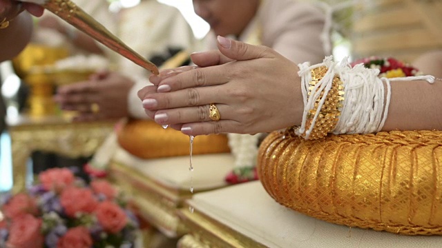 泰国传统婚礼的海螺视频下载