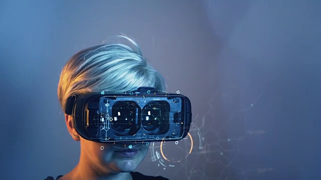 虚拟现实眼镜概念视频素材