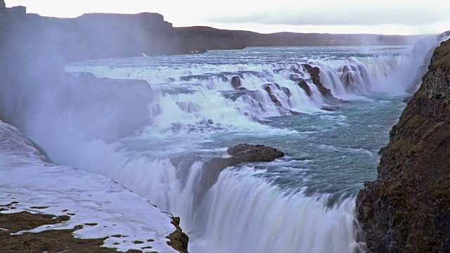 延时拍摄:冰岛金瀑布湾视频素材